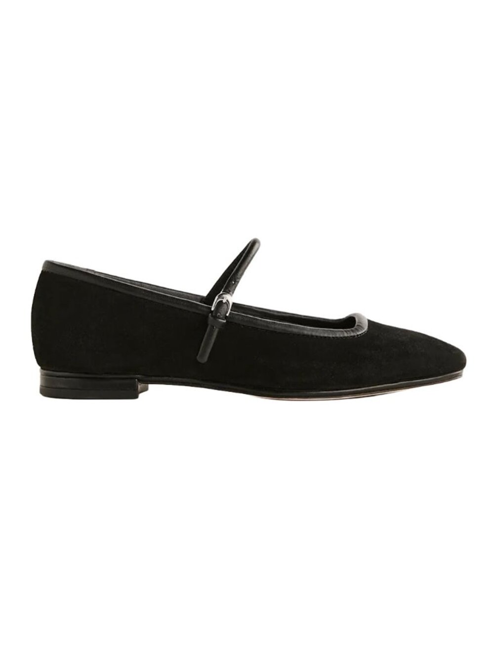 Reformation Charlie Ballet Flat Black Suede Mary Jane 9.5